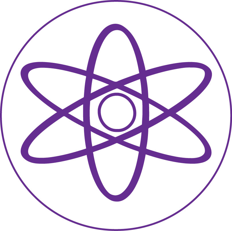 Atom structure icon vector