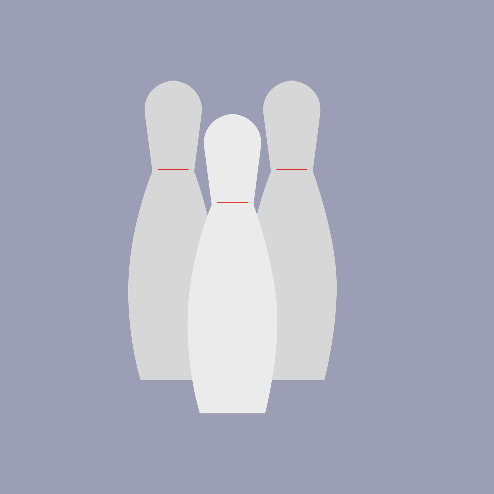 Bowling pins sport game icon vector for EPS