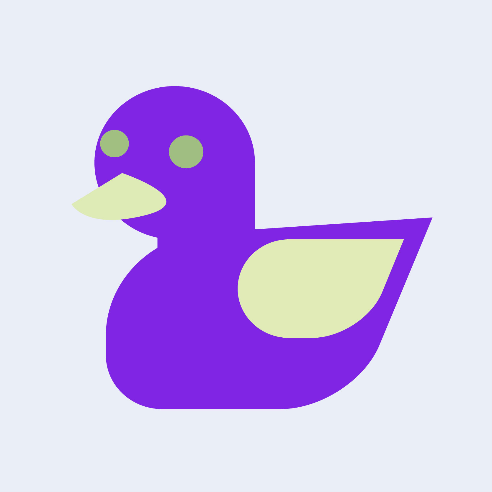 Duck icon vector illustration bird silhouette