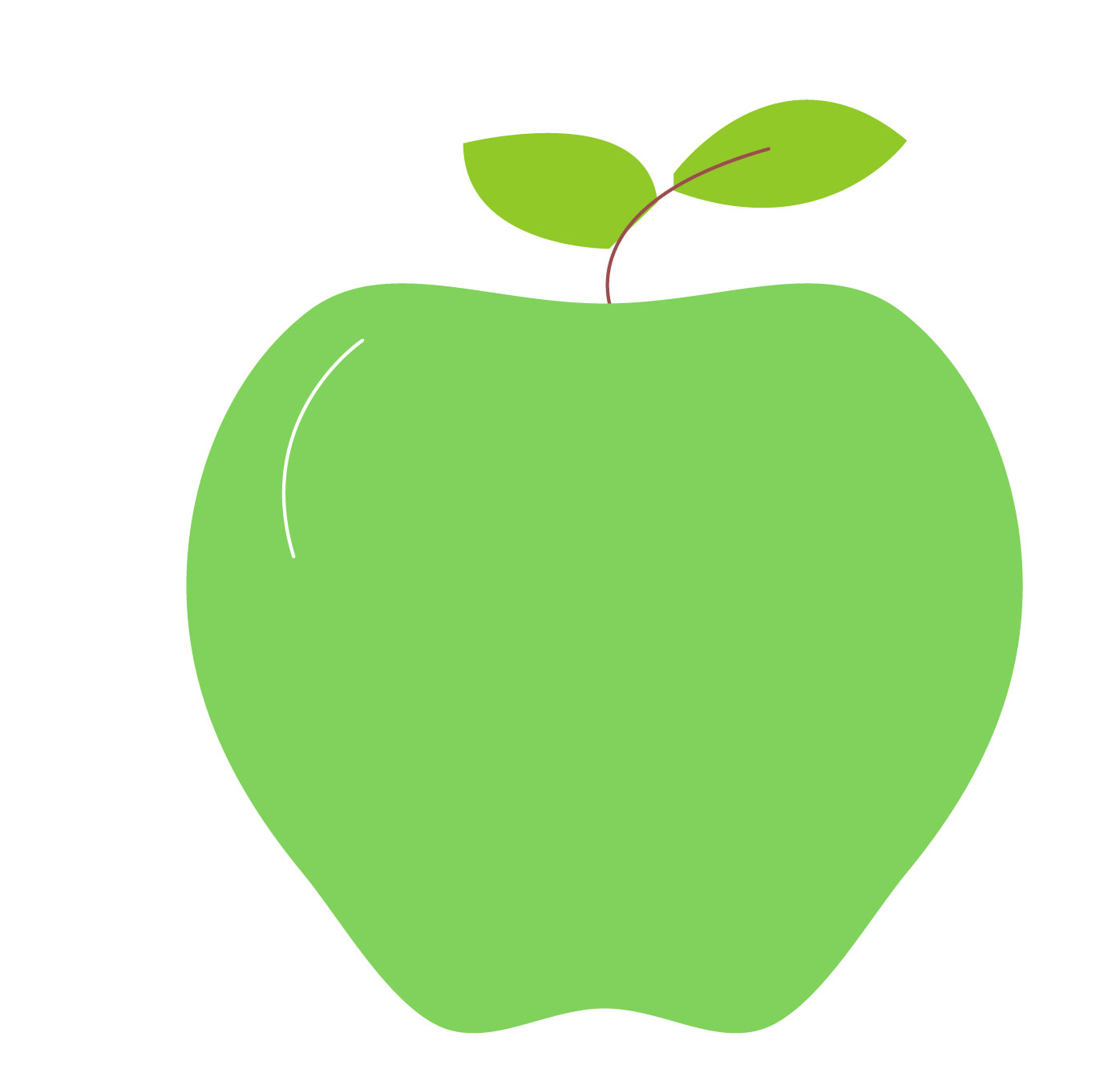 Green apple icon vector