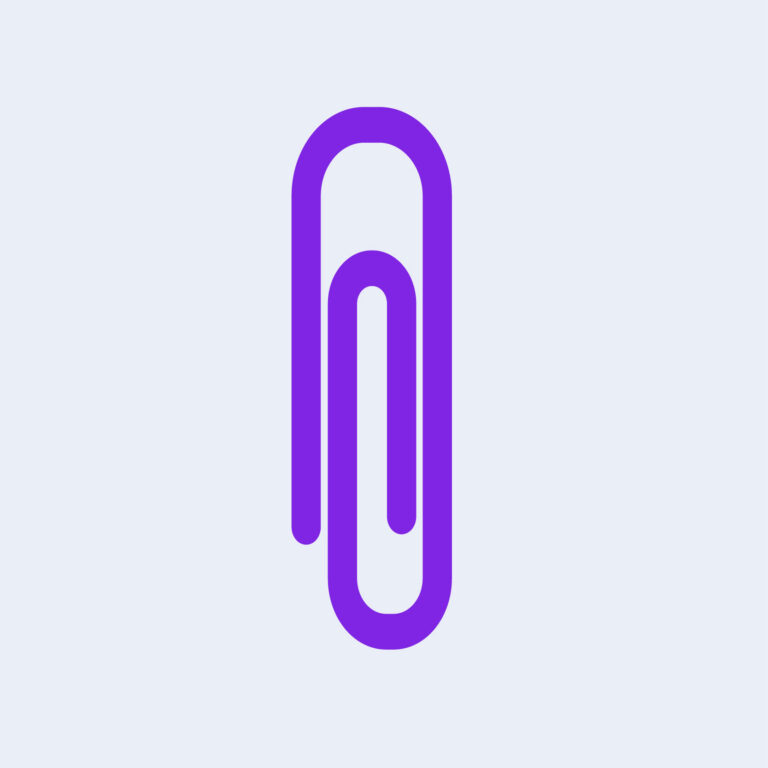 Paper clip icon vector in EPS design file