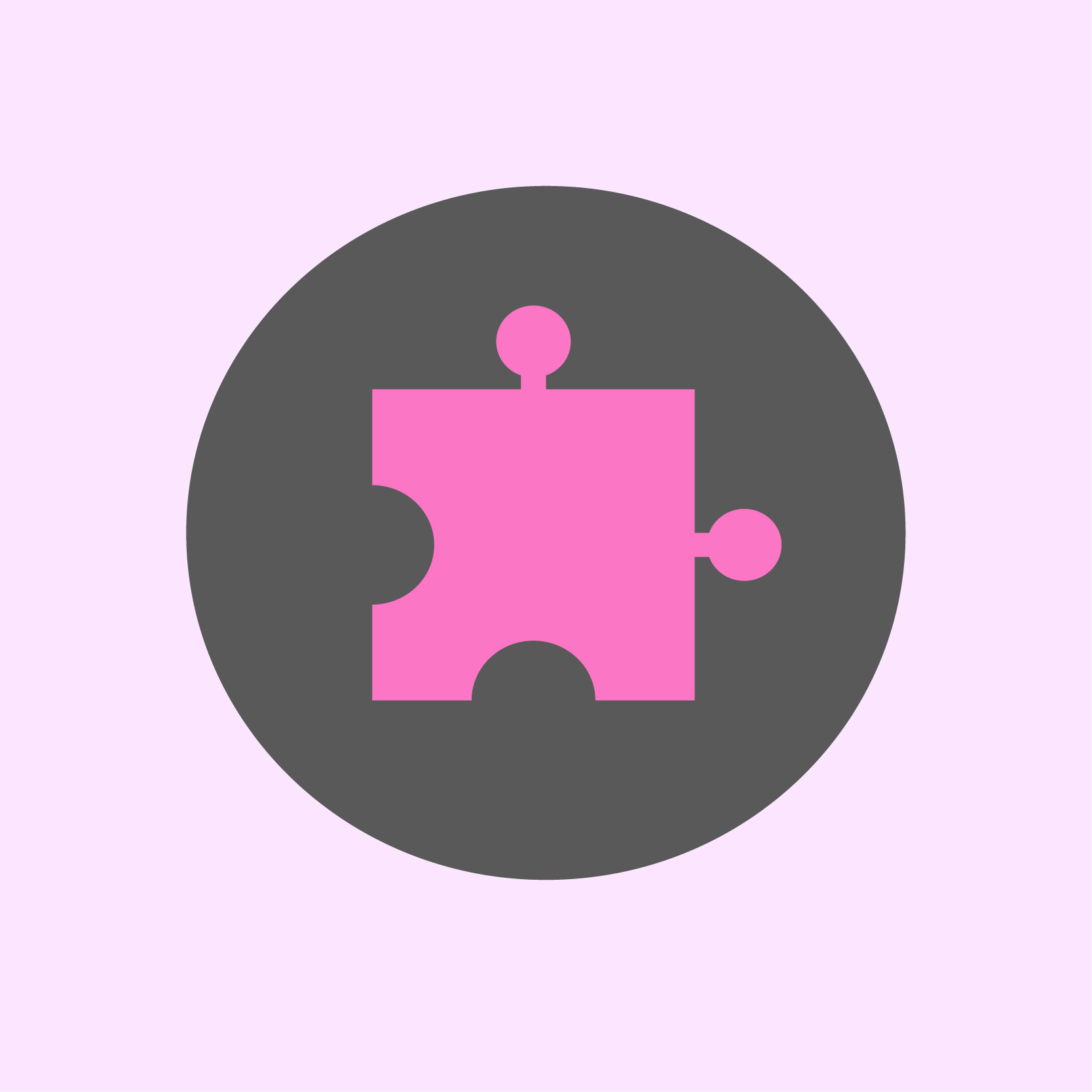 Puzzle piece icon vector 